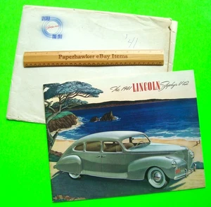 1941 LINCOLN ZEPHYR V-12 PRESTIGE 24-pg FARBKATALOG Broschüre + UMSCHLAG Conv't - Bild 1 von 17