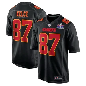 โ
 $210 Kansas City Chiefs Travis Kelce Black Carbon Nike Jersey Men 3XL LVIII ๐ฏ - Picture 1 of 12