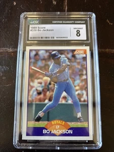1989 Score Bo Jackson #330 CGC 8 NM/ Mint - Picture 1 of 2