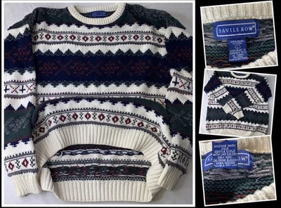 VTG Nordic Crewneck Sweater Holiday Adirondack Ragg Mens Loose Large Fit XL USA - Image 1 of 4