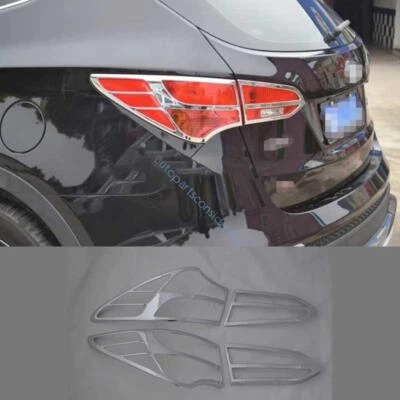For Hyundai Santa Fe Sport 2013-2014 Chrome Rear Tail Light Lamp Frame Trim 4PC - Image 1 of 4