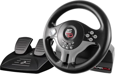 Subsonic SV250 SA5578 Superdrive Sim Steering Wheel Pedals SWITCH XBOX PS4 PC - Image 1 of 4