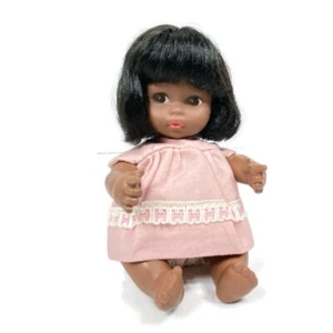 Vtg 1970s Amanda Jane Babydoll African American Girl Pink Outfit Black Hair - Picture 1 of 10