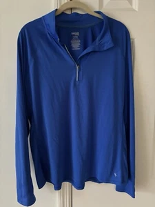 DANSKIN 1/4 Zip Performance Top Blue ~ Size XL - Picture 1 of 1