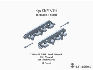 1/35 ET MODELLO P35-005 TIGER I Traccia Lavorabile Iniziale "Specchiato" (stampato in 3D) - Foto 1 di 14