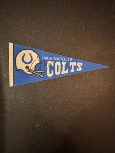 Banderín de fieltro vintage autografiado por Edgerrin James de 4" x 9" Indianapolis Colts Salón de la fama - Imagen 1 de 1