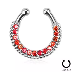 Fake Rhinestone Septum Piercing - Picture 1 of 6