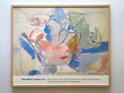 PÓSTER ENMARCADO HELEN FRANKENTHALER RARO 1989 IMPRESIÓN LITOGRÁFICA "MONTAÑAS Y MAR" 1952 Foto 1 de 4