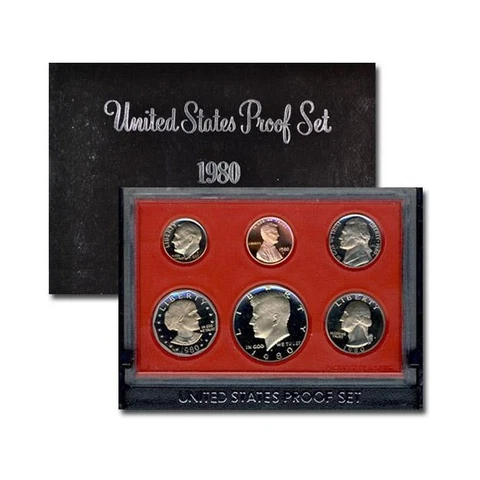1980-S US PROOF SET WITH BOX--Gem Brilliant--FREE SHIPPING Cover