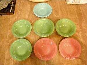 Vintage Harlequin Medium Oatmeal Bowls Homer Laughlin - Picture 1 of 17