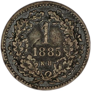 HUNGARY coin 1 Krajczar 1885 Fine - Picture 1 of 7