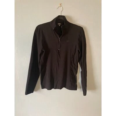 Gapbody женщин черный 1/4 молнии резинке спортивный пуловер верхний размер средний - Изображение 1 из 4