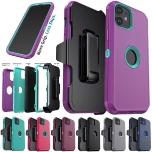 Funda blanda de goma a prueba de golpes con clip para cinturón para Apple iPhone 12/Pro/Pro Max - Imagen 1 de 93