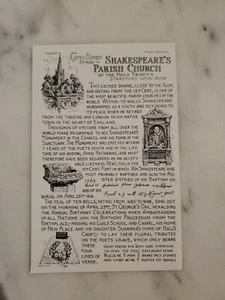 Vintage Greetings From Shakespeare's Parish Church Postcard - Picture 1 of 5