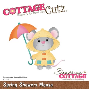 Neu Scrapping Cottage Cutz Metall Stanzschablone Frühling Duschen Maus - Bild 1 von 1