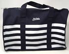 Jean Paul Gaultier Navy & White Stripes Canvas Tote Bag Travel Gym Duffle Bag