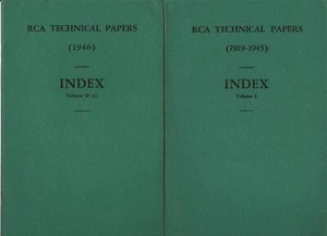 RCA Technical Papers INDEX Bände I (1919-1945) & Band II (1946) - Bild 1 von 1