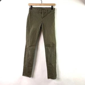 Pantalones de mezclilla para mujer J Brand 26 The Skinny Moriah verde elástico W26 - Imagen 1 de 11