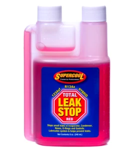 SUPERCOOL 33911 R134a & 1234yf Total Leak Stop with UV Dye 8oz Treats 4 Vehicles - Picture 1 of 3