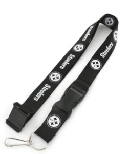 NFL Lanyard Keychain Pittsburgh Steelers W/Clip ID Holder for Keys Badge - Bild 1 von 1