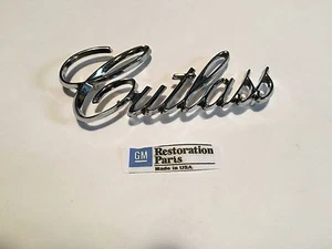 1971 1972 CUTLASS TRUNK SCRIPT EMBLEM NEW U.S.A MADE GM 71 72 FREE SHIPPING - Picture 1 of 2