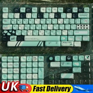 131 Keys PBT Keycaps Set for 60 65 75 100 Percent Mechanical Keyboard (Green) UK - Afbeelding 1 van 9