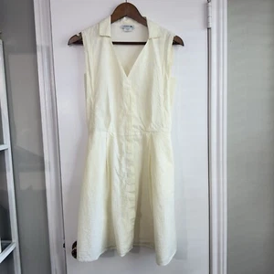 Abito Lacoste 34 Taglia S Seersucker Tennis Preppy Golf Bottoni Tasche Frontali Logo - Foto 1 di 16