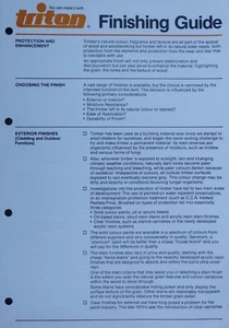 Used- triton "Finishing Guide wood related information" suit collectors.. - Picture 1 of 1