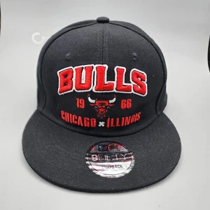 Chicago Bulls Black Snapback Cap New Era 9Fifty NBA Men’s Ajustible Hat New - Picture 1 of 8
