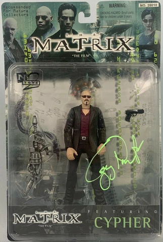 Joe Pantoliano autographed signed N2 Toys action figure JSA COA Matrix Cypher Cover