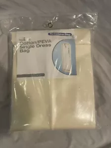 The Container Store Single Dress Bag Peva Cotton Twill NEW 24" X 54" Full Length - Picture 1 of 3