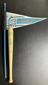 MLB Baseball Florida Miami Marlins Mini Bat and Mini Pennant NICE! - Picture 1 of 5