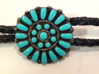 Native American Turquoise Colored Cluster Bolo Tie
