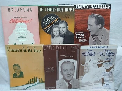 Lote de 6 cancioneros completos de la década de 1930 Astaire Rogers Crosby Oklahoma Foto 1 de 4