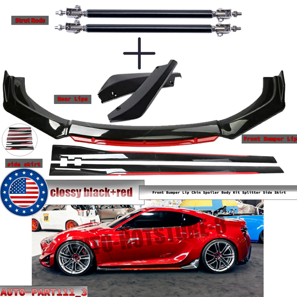 For Scion FR-S Front Bumper Lip Chin Spoiler Body Kit Splitter Side Skirt Foto 1 de 4