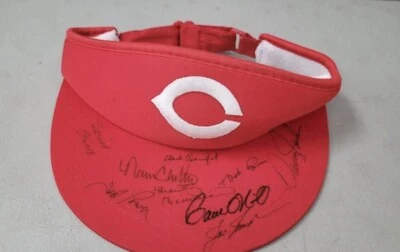 CINCINNATI REDS 90 WORLD SERIES AUTOGRAPH HAT MARTY & JOE P. ONEILL D. JACKSON - Image 1 of 3