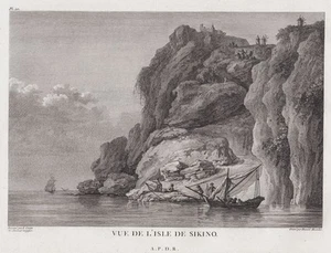 Isla Sikinos Mar Egeo Cícladas Grecia Grabado Choiseul - Imagen 1 de 1