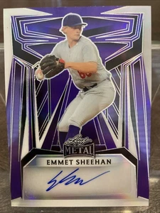 2023 Leaf Metal Emmet Sheehan Base Purple #/8 Auto #BA-ES1 Dodgers - Bild 1 von 2