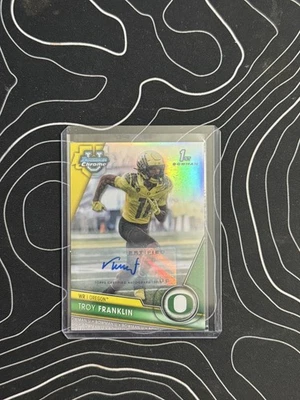 2023 Bowman Chrome U Troy Franklin Prospect Auto Refractor #260/499 - Image 1 of 2