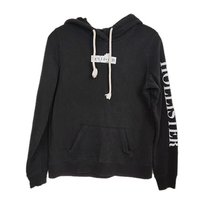 Sudadera con Capucha Hollister Para Mujer M Negra Logo en la Parte Frontal y Mangas, Bolsillos Foto 1 de 4