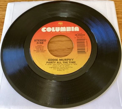 Eddie Murphy “Party All The Time (Vocal / Instrumental)” 7" 45 rpm, 38-05609 - Image 1 of 4