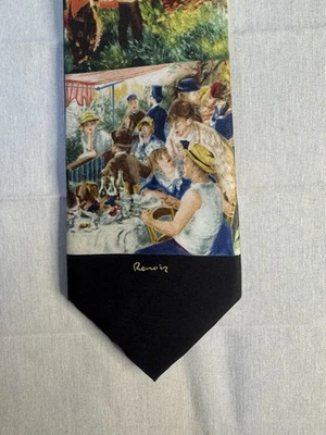 Corbata Pierre-Auguste Renoir Reflets D’Art 100 % seda - Hecha a mano en Francia Foto 1 de 4