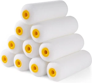 Paquete de 10 rodillos de pintura de espuma de 4 pulgadas mini rodillo de pintura de alta absorción... - Imagen 1 de 3