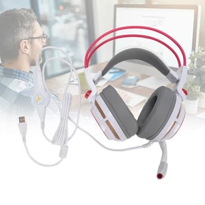 Gaming Headset 7.1 Surround Sound Multi Channel Vibrating USB Headsets LED L NEW - Afbeelding 1 van 12