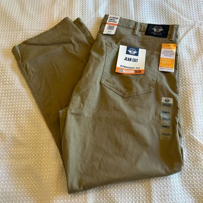 Dockers by Levi's Men's 42x30 Straight Fit Jean Cut Khaki Tech Pants Stretch NWT - Image 1 of 4