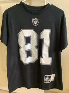 Tim Brown 81 Oakland Las Vegas Raiders Men's Medium Black Jersey Vintage T-Shirt - Picture 1 of 24