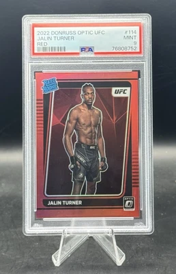 Jalin Turner 2022 Donruss Optic UFC #11 Rated Rookie Red Prizm /199 PSA 9 - Image 1 of 2