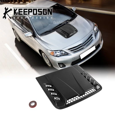 For Toyota Corolla BLACK Car Hood Scoop Vents Cover Air Flow Intake Decorative - Image 1 of 4