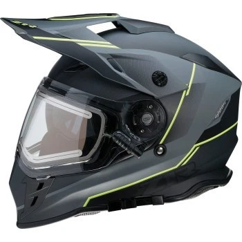 Z1R Range Bladestorm Electric Visor Full Face Helmet - Gray/Black/Hi-Viz - XL - Image 1 of 4