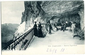 AK JUNGFRAUBAHN Station EIGERWAND /LAUTERBRUNNEN /GRINDELWALD Kt. BERN um 1900 - Picture 1 of 1